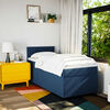 vidaXL Boxspring met matras stof blauw 100x200 cm