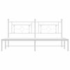 vidaXL Bedframe met hoofdbord metaal wit 183x213 cm