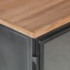 vidaXL Dressoir 60x35x70 cm massief mangohout en staal grijs