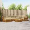 vidaXL Sofa-Sets 8 pcs Natuurlijk en Beige Massief Acaciahout