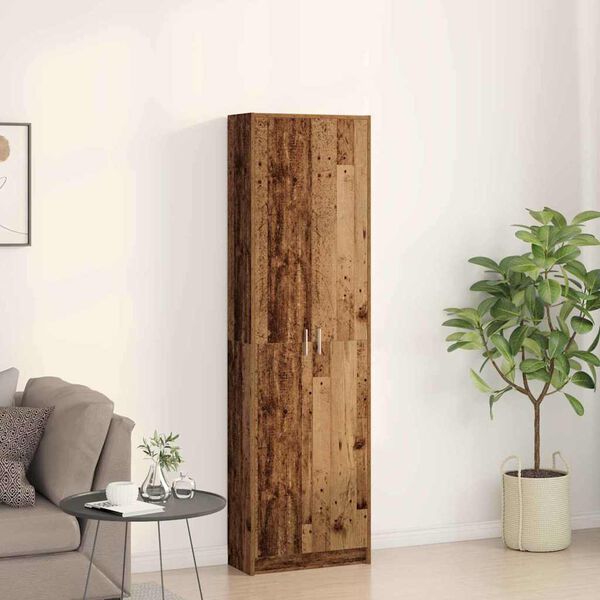 vidaXL Kledingkast met plank Oud Hout 55 x 25 x 189 cm Bewerkt hout