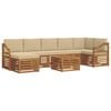 vidaXL Buiten bankenset 8 st Natuurlijk en Beige