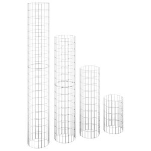 vidaXL Gabion plantenbakken 4 st rond verhoogd &Oslash;30x50/100/150/200 cm