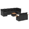 vidaXL Patio Sofa Set 10-zits Black