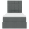 vidaXL Opslag bed met matras Donkergrijs 100 x 200 cm Polyester