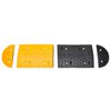 vidaXL Verkeersdrempel 129x32,5x4 rubber geel en zwart