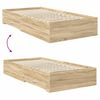 vidaXL Bedframe met lade met hoofdeinde met opslag Bewerkt hout