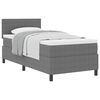 vidaXL Boxspringbed Lichtgrijs en wit. 100 x 200 cm Katoen Stof