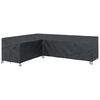 vidaXL Meubelhoes 286 x 222 x 80 cm L-vorm Waterdicht Zwart