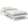 vidaXL Bedframe zonder matras massief grenenhout wit 90x200 cm