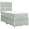 vidaXL Boxspringbed met matras Lichtgrijs 100 x 200 cm Fluweel
