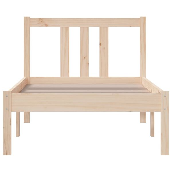 vidaXL Bedframe massief hout 75x190 cm