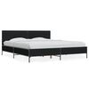 vidaXL Bedframe bewerkt hout metaal zwart 180x200 cm