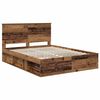 vidaXL Bedframe met hoofdeinde Oudhout 150 x 200 cm Massief grenenhout