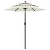vidaXL Parasol 3-laags met aluminium paal 2 m zandkleurig