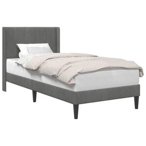 vidaXL Bedframe met hoofdeinde Donkergrijs 100 x 190 cm Fluweel