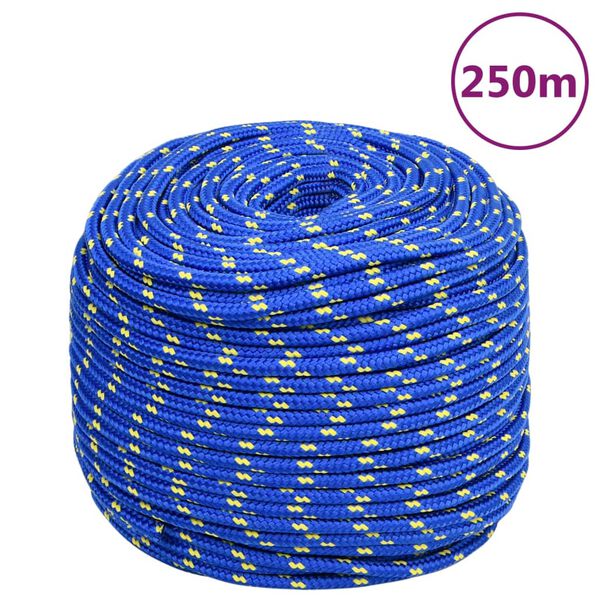 vidaXL Boottouw 6 mm 250 m polypropyleen blauw