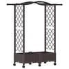 vidaXL Verhoogd Bed met Trellis en Dak Bruin 124 x 40 x 129 cm PP