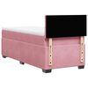 vidaXL Boxspring met matras fluweel roze 80x200 cm