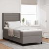 vidaXL LED Box Spring Bed met matras Taupe 100 x 200 cm Stof