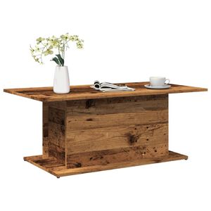 vidaXL Salontafel 102x55,5x40 cm bewerkt hout oude houtkleurig