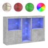 vidaXL Dressoir met LED-verlichting 162x37x100 cm betongrijs