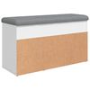 vidaXL Schoenenbank Wit 82x32x45,5 cm Bewerkt Hout