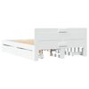 vidaXL Bedframe met hoofdeinde bewerkt hout wit 120x190 cm