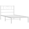 vidaXL Bedframe met hoofdbord metaal wit 107x203 cm
