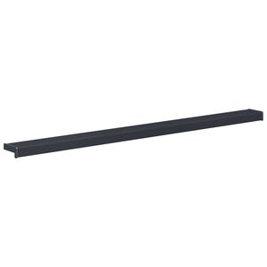 vidaXL Raamsokkel Antraciet met houten nerf 140 x 15 x 4,5 cm PVC