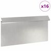 vidaXL Slakkenhekje 16 pcs Zilver 50 x 3,5 x 25 cm Roestvrij staal