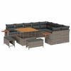 vidaXL Tuinbankenset met kussen 13 pcs Grijs poly rattan