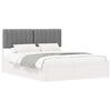 vidaXL Bedframe met Gevoerd Hoofdgedeelte Lichtgrijs 150 x 200 cm