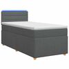 vidaXL Boxspringbed met matras Donkergrijs 80 x 200 cm Stof