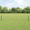 vidaXL Hek met Paal Groen 0,4 x 25 m Staal en PVC