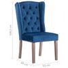 vidaXL Eetkamerstoelen 4 st fluweel blauw