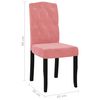 vidaXL Eetkamerstoelen 6 st fluweel roze
