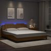 vidaXL Bedframe met LED zonder matras "Zadar" cappuccino 180x200 cm