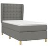 vidaXL Boxspring met matras stof donkergrijs 90x190 cm