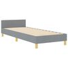 vidaXL Bedframe met hoofdeinde Lichtgrijs 90 x 190 cm Stof