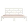 vidaXL Bedframe massief hout wit 120x190 cm