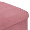 vidaXL Opslagottoman met kussen Roze 40 x 40 x 45 cm Fluweel