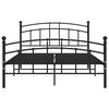 vidaXL Bedframe metaal zwart 200x200 cm