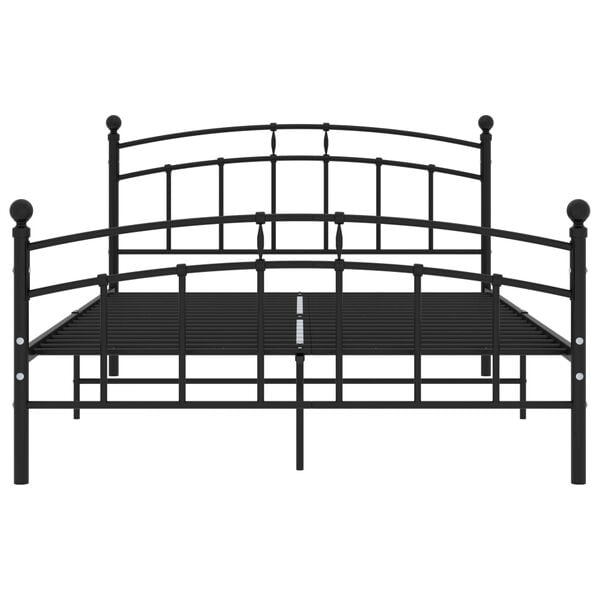 vidaXL Bedframe metaal zwart 200x200 cm