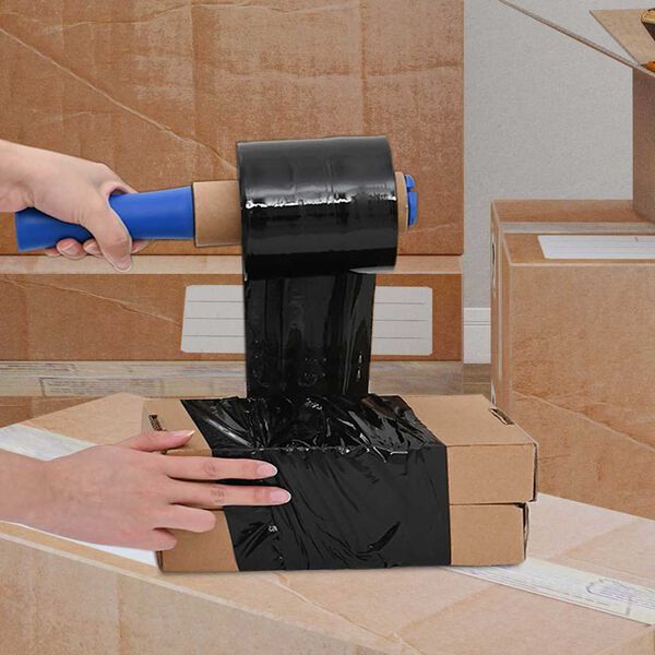 vidaXL Stretchfolies 50 stuks zwart 23 µm 10 cm x 150 m