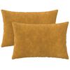 vidaXL Kussen 2 st HEERLEN Geel 40 x 60 cm Microfiber Fleece