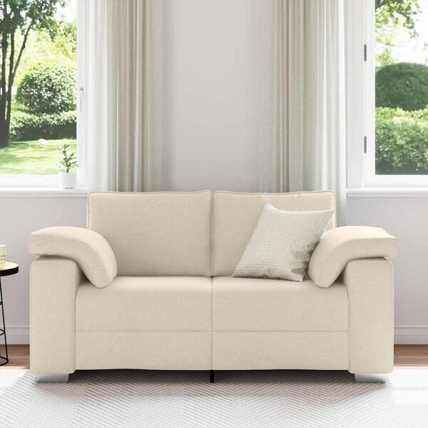 vidaXL Bank Beige 160 x 77 x 82 cm Linnen-mix stof