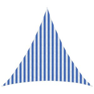 vidaXL Zonneschaduwzeil Blauw en Wit 3 x 3 x 3 m HDPE
