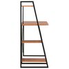 vidaXL Bureau met schappen 102x50x117 cm zwart en bruin