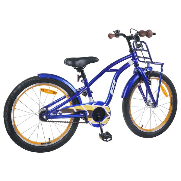 vidaXL Kinderfiets 18 Inch voor 5-7 jaar Donkerblauw